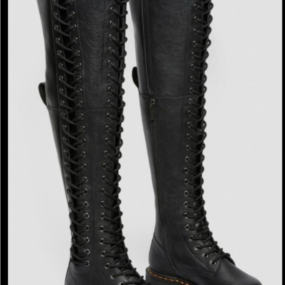 Dr. Martens Black Over the Knee Lace-Up Boots